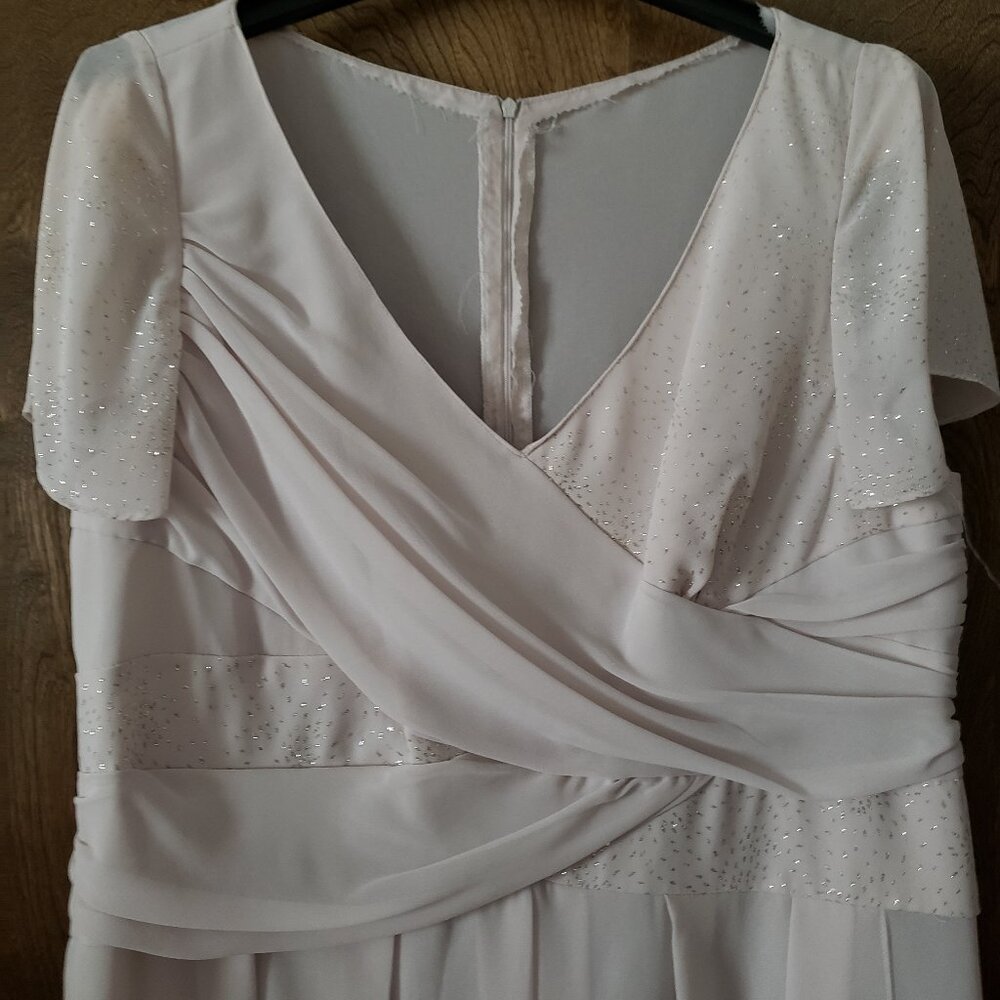 Cream criss-cross bodice dress